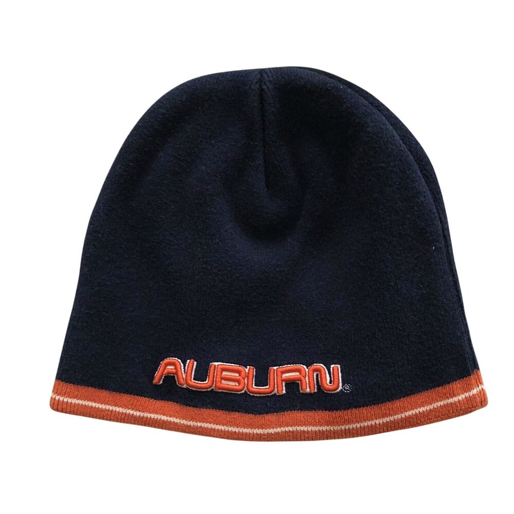 Auburn Tigers Beanie NCAA Navy Orange Knit Stocking Hat Cap Headwear by The Game